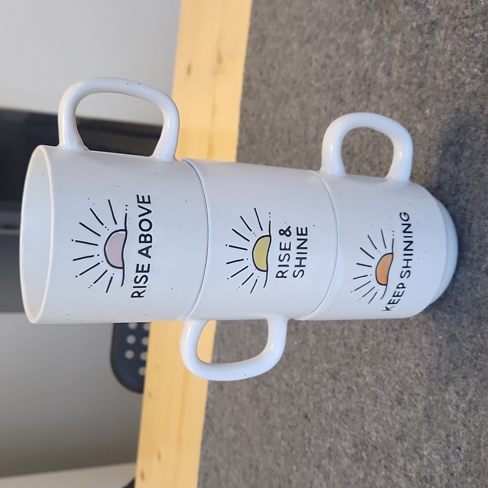 Set of 3 Sheffield Home Rise & Shine Ceramic Cups Mugs - Picture 10 of 17